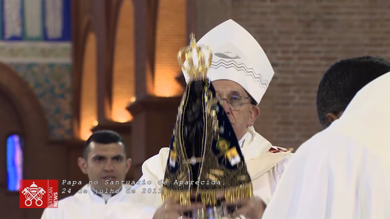 Na festa de Aparecida, Papa convida brasileiros a rezarem pela paz